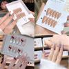 Nude Solid Color Handmade Press-on Nails - Medium-Long Length for a Pure, Elegant Style