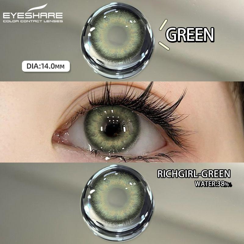 Eyeshare 1 Pair Gray Pupil for Eyes Korean Brown Color Contact Lenses Natural Softlens Annual Use Cosmetic