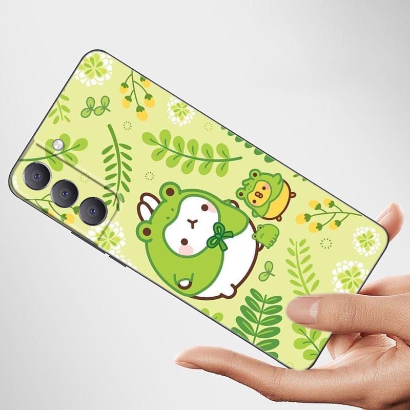 Husă de telefon drăguță din desene animate estetică avocado pentru Samsung Galaxy S22 Pro S21 S20 FE Ultra S10 Lite S10 S10E S9 S8 Plus husă neagră
