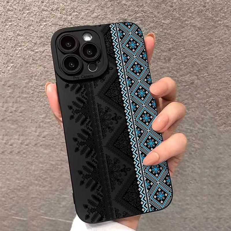 Vintage Totem Painting Shockproof Phone Case For iPhone 17 16 15 14 13 12 11 Pro Max XS X XR 7 8 Plus SE  13 Mini Soft Cover