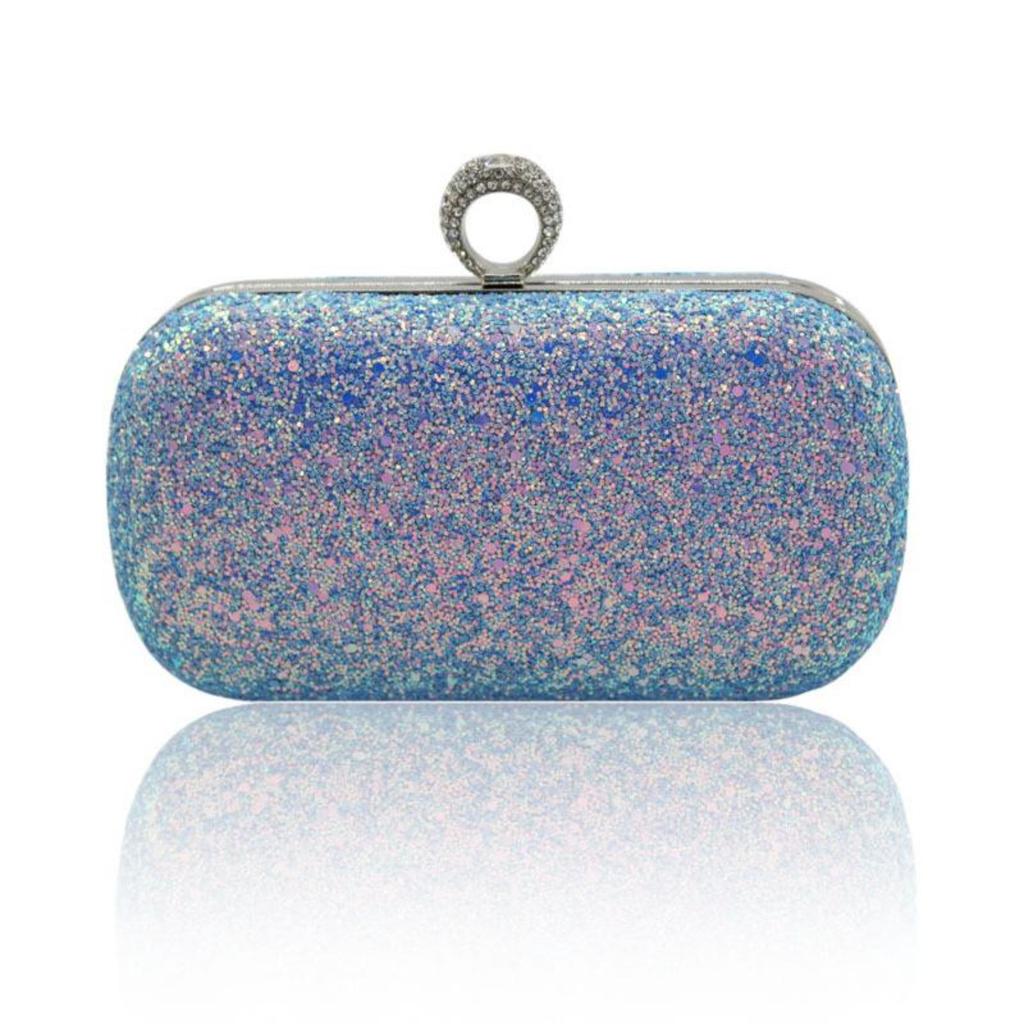Evening Pink Clutch Designer Bags Women Luxury Purse Bling Sequins Handbag Fashion Shoulder Crossbody Small Phone Bag
