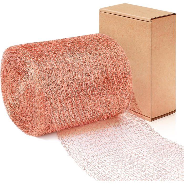 Filet Anti Limaces et Escargots, Filet Cuivre Anti Limace 6mx127mm, Grillage Bande de Cuivre Double Maille