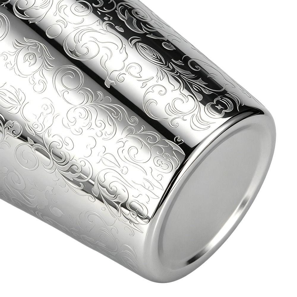 2 Piece Set Etched Pattern Boston Shaker Metal Cocktail Shaker Set Cocktail Making