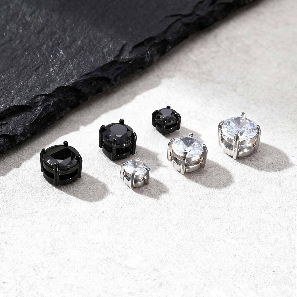 Hiphop Magnetic Ear Clip for Men Women,Crystal Zircon Metal Ear Clip,Non Perforated Ear Jewelry Gift