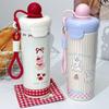 316 Stainless Steel Insulated Coffee Mug With Straw And Carrying Rope For Office And Travel