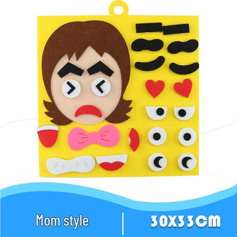 DIY Felt Facial Feature Puzzle for Kids - Expression Change Kit