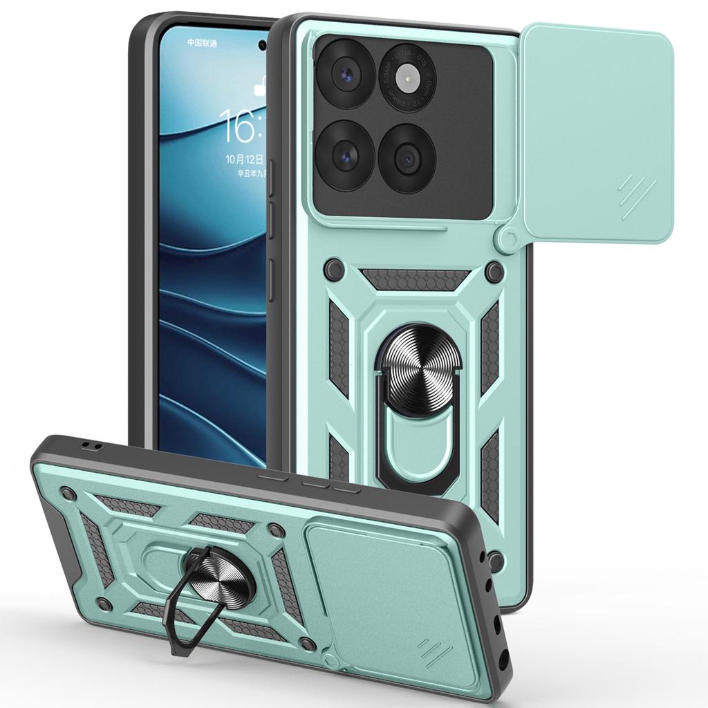 AMORUS For Motorola Edge 60 Fusion 5G Case Kickstand PC+TPU Phone Cover with Camera Lens Slider