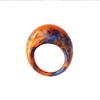 Anillos Punk Grandes de Resina de Moda Fresca para Mujeres Diseño Acrílico Irregular Colorido Anillo de Dedo Vintage para Niñas Joyería de Fiesta