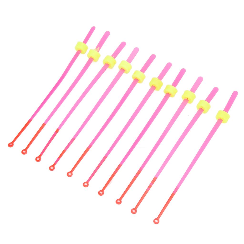 10Pcs Ice Fishing Rod Tip ABS Mini Top Section Fishing Tackle Extension Pole for Winter Fishing12cm