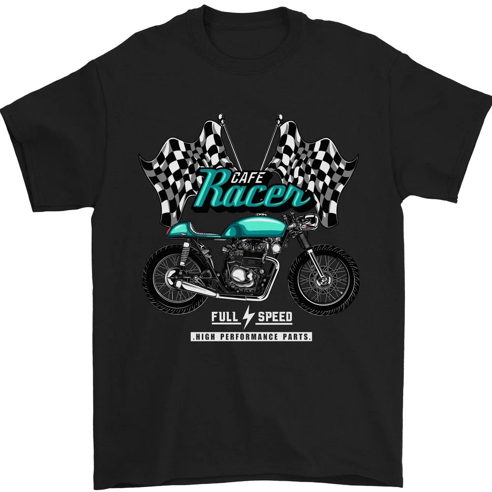 Cafe Racer Full Speed Biker Motorcycle Unisexs TShirt 100 Cotton S