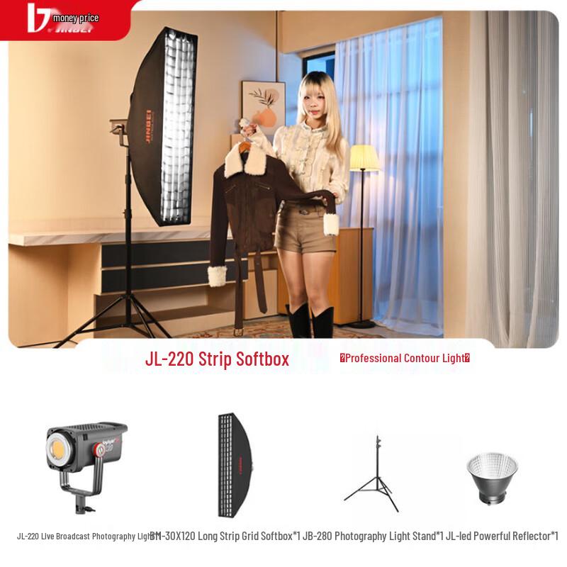 JINBEI JL220w LED Fill Light with Long Strip Softbox