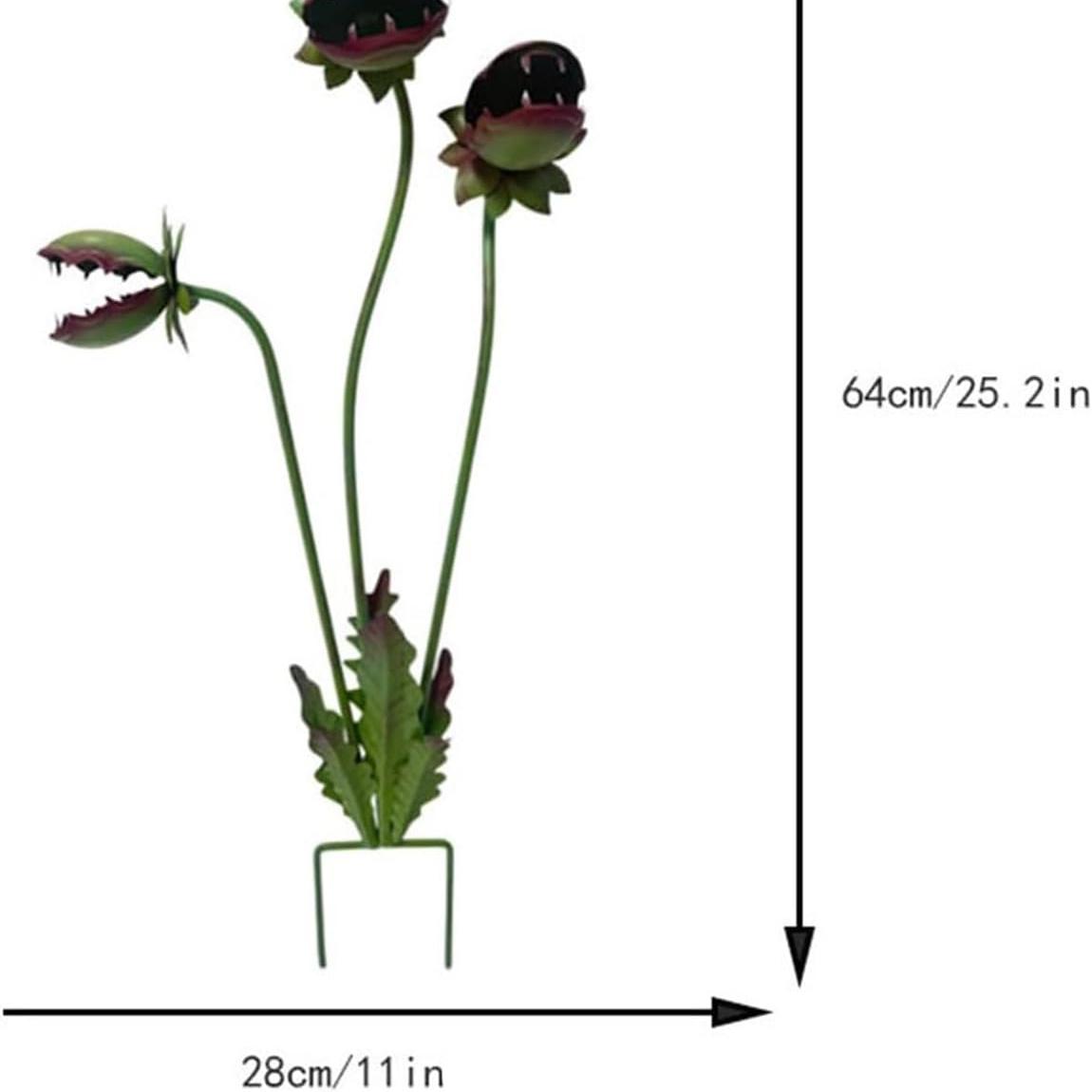 

Creepy Decorative Metal Carnivorous Plant Garden Stake For Funny Outdoor Yard Decor Lawn Unique Metal Art Ornament 1pc