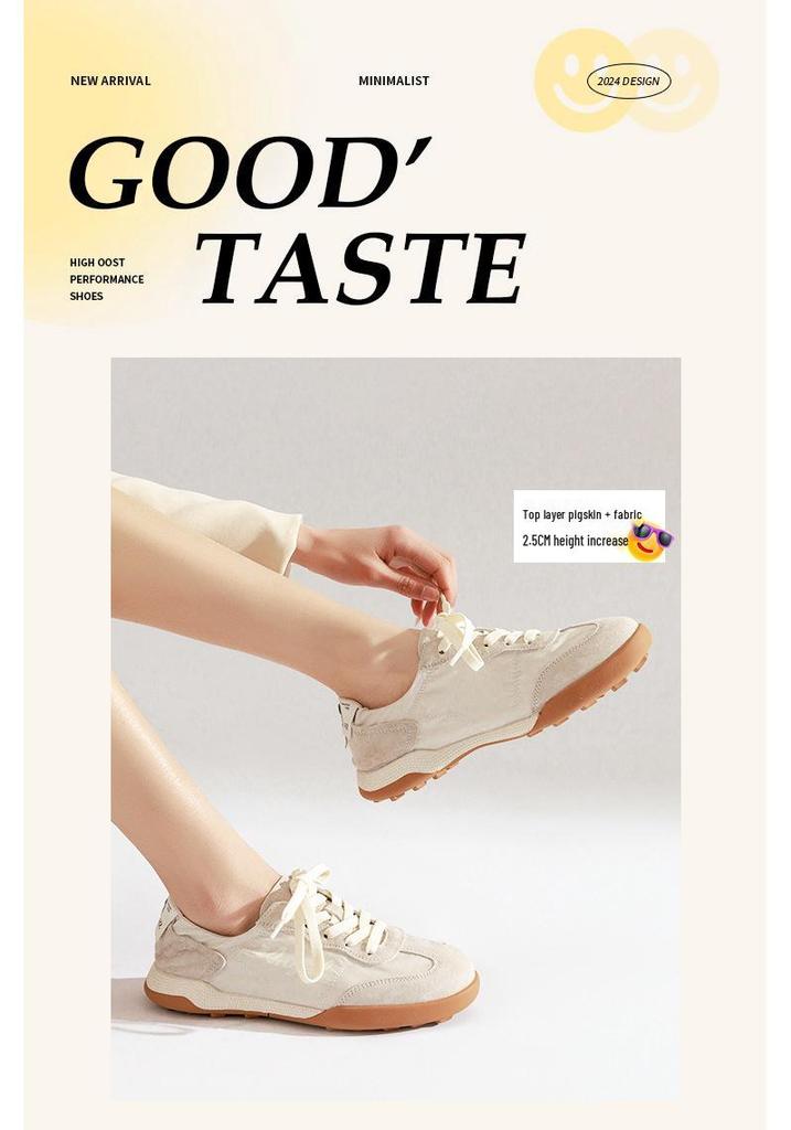 Genuine Leather Women's Argan Ballet Shoes 2026: Retro Lace-up Lightweight Breathable White Trainers