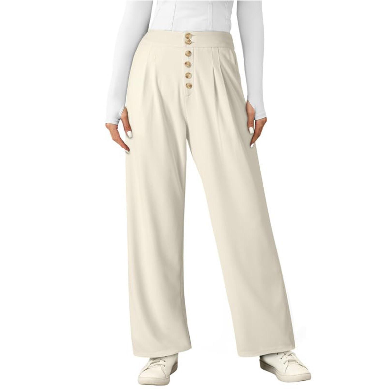 

Широкие брюки женские высокие трикотажные нарядные повседневные брюки брюки с карманами M чёрный