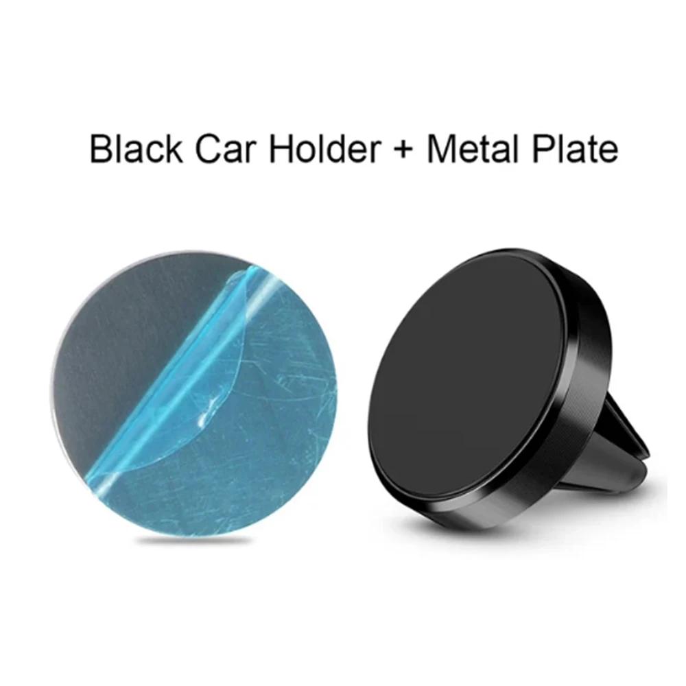 Magnetic Car Phone Holder 360 Rotate Metal Mobile Phone Mount Bracket For iPhone Samsung Xiaomi Air Vent Mount Phone Stand