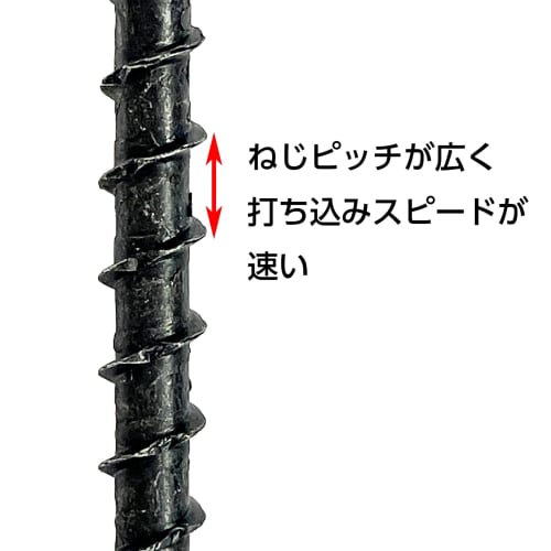 DaidoHunt Coarse Thread EX BLACK (Black) HC Pack, Fully Threaded (Approx. 80 pieces), 3.8mm Diameter x 38mm Length, Matte Black, for Construction Scre