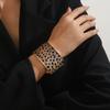 Retro Leopard & Zebra Print Suede Cuff Bracelet for Women - Autumn/Winter Fashion Jewelry