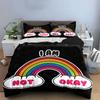 Rainbow Motivational Decor 3-Piece Set Soft Comfortable Duvet Cover Bedding Set Included 1*Duvet Cover & 2*Pillowcases, Gift
