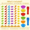 Colorful Dinosaur Matching Game with Sorting Bowls–Educational Toy for Kids Ages 3+,Rubber Material with Vibrant Dinosaur Shapes