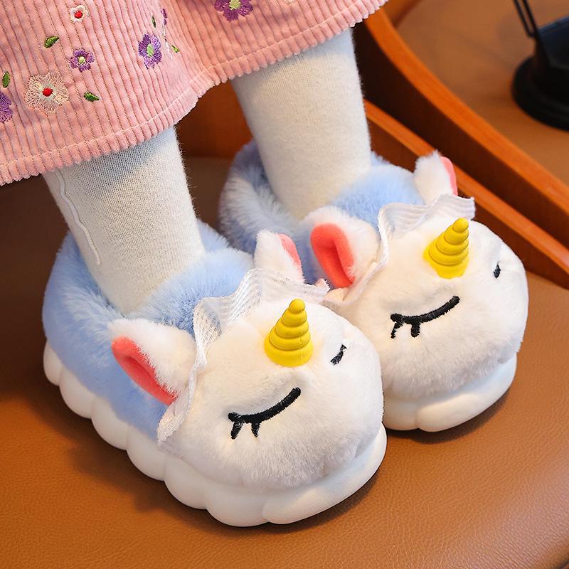2023 Autumn/Winter Warm Non-Slip Cotton Shoes for Kids & Parents – Cute Indoor Footwear for Boys & Girls