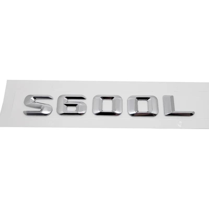 Alloy ABS Car Number Letters Sticker Rear Trunk Badge Decals for Mercedes Benz S300L S320L S400L S500L S600L Emblem Accessories