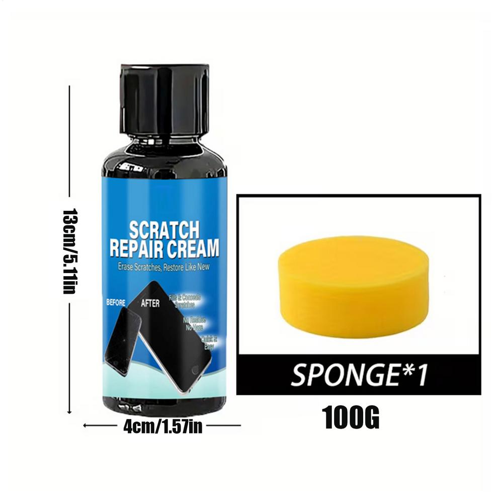 Kit Universale per Riparazione Graffi Schermo con Spugna per Smartphone Tablet Smartwatch Occhiali Lente Cera Lucidante Resina Facile da Applicare