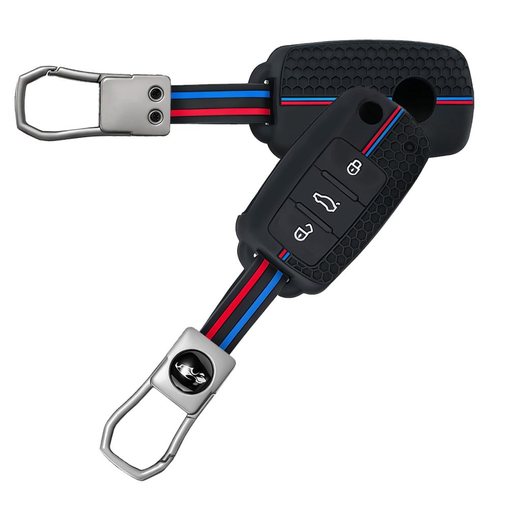 Silicone Car Key Case Protect Cover For Skoda Yeti Superb Rapid Octavia For Seat Leon Ibiza For Vw Volkswagen Golf Jetta Polo