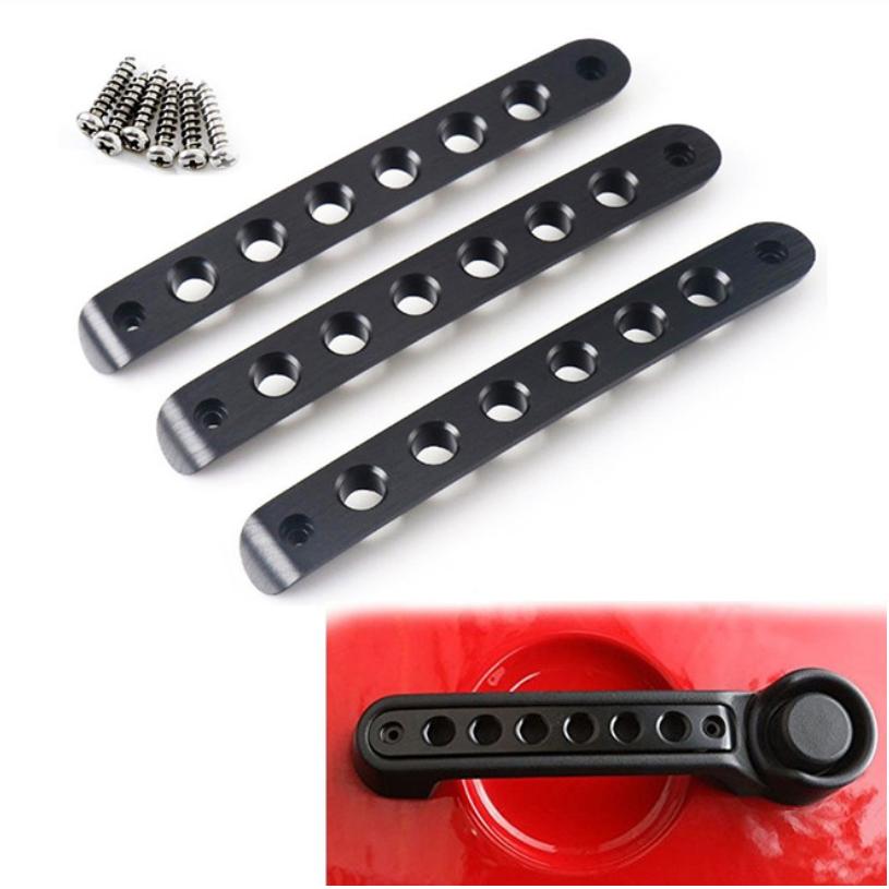 

For Wrangler JK JKU Unlimited Rubicon Sahara Accessories Parts Aluminum Front Rear Door Grab Handle Inserts Cover