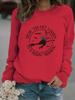 Women's Autumn/Winter Witch Broom Pullover Hoodie with Long Sleeves