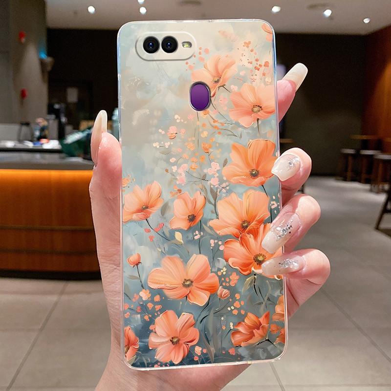 Case For OPPO A5S A12 AX5S A7 2018 AX7 A7N A12S A11K Luxury Fashion Butterfly Flowers New Design Clear Soft Silicone Phone Case