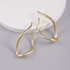 Gold Plated Hypoallergenic Geometric Dangle Earrings 1 Pair Irregular Design for Women Outdoor Travel Wear