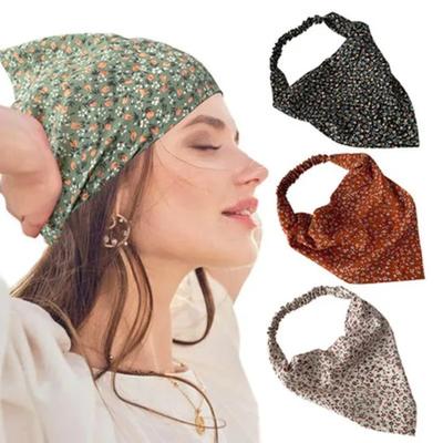 Women Bandana Hair Band Scarf Print Headwear Wrist Head Wrap Hair Scarf Headwear Hair Accessories Gifts