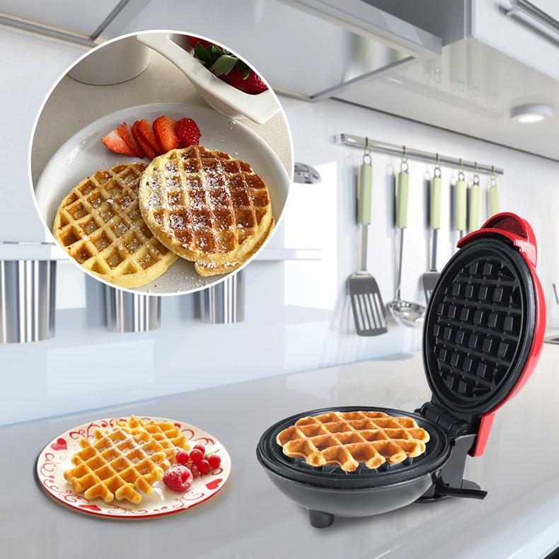 Mini Electric Waffle Machine Kitchen Cooking Utensils Breakfast Dessert Light Food Machine