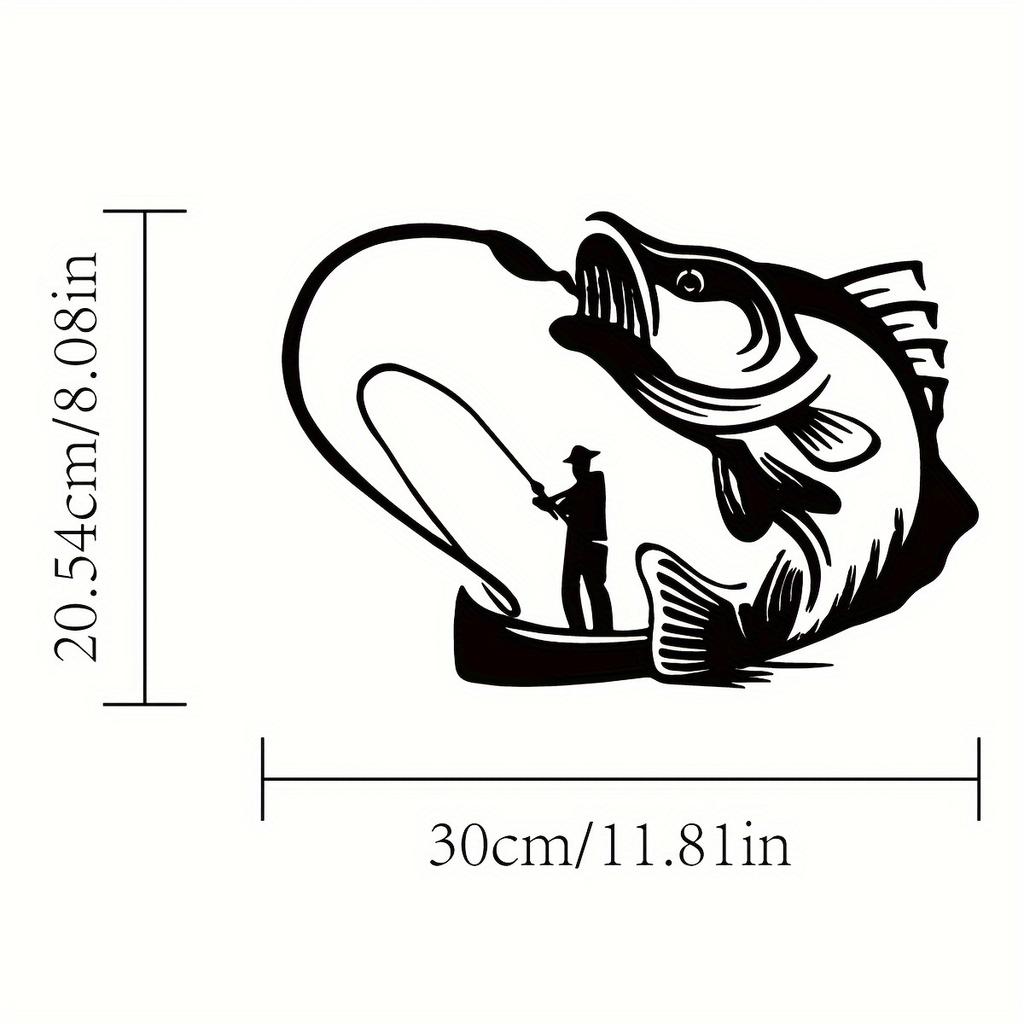1 pz Segno Metallico Pesca Persico Decorazione Murale Regalo Pescatore Cabina Esterna Man Cave Bar Garage Patio Giardino Natale Halloween Capodanno