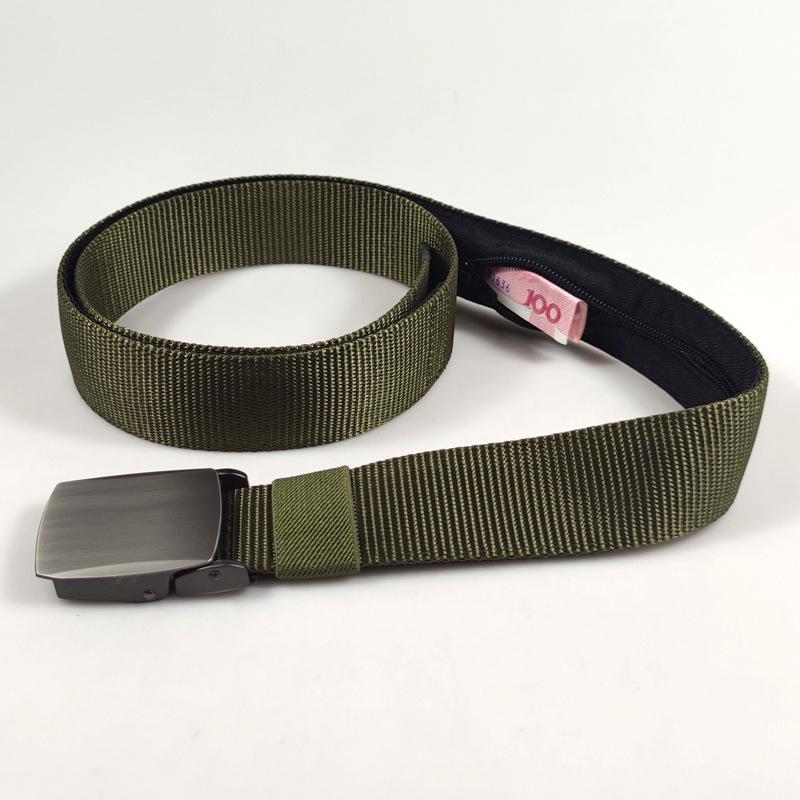 

3.8СМ Вуличний Нейлоновий Пояс для Грошей, Чоловічий Полотняний Спортивний Тактичний Ремінь з Автоматичною Пряжкою 120cm