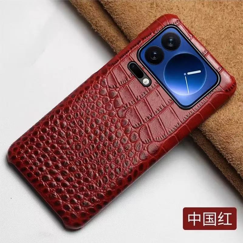 Retro Krokodilmuster Rindsleder Hülle für Xiaomi 17 Pro Max Mi 15T 14T Pro 13T Mi15 14 13 12s Ultra Handyhülle