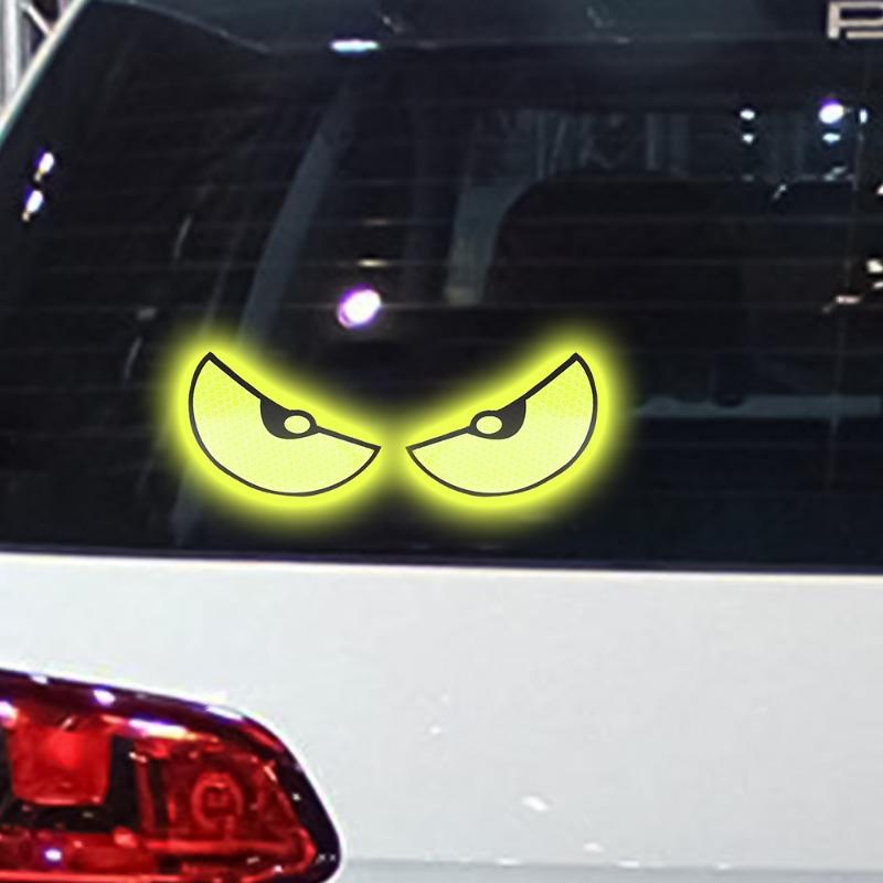 Naklejka odblaskowa na samochód Bezpieczeństwo w nocy Jazda samochodem Mały diabełek Potwór Oko Odblask Samochód Zarysowanie Stylizacja Modyfikacja Akcesoria