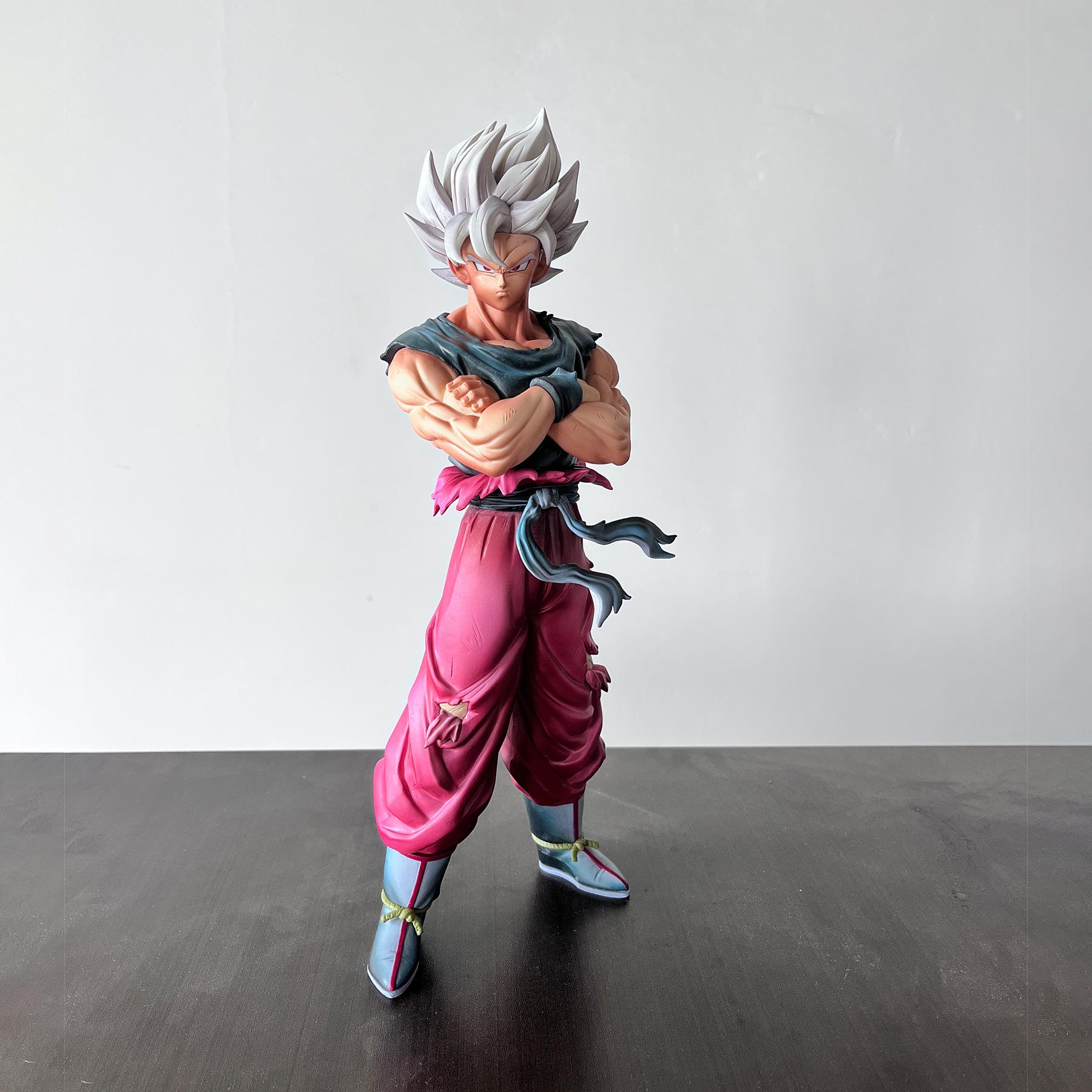 Super Saiyan Goku Figure: Anime Ornament with Crossed Arms Pose