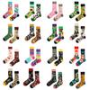 AB version asymmetrical couple trend medium high cotton color socks