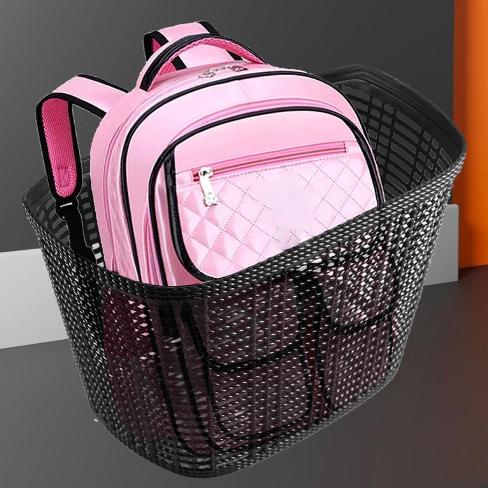 Hollow Bicycle Storage Bag Plastic Student Front Basket  Rear Cycling Accessories