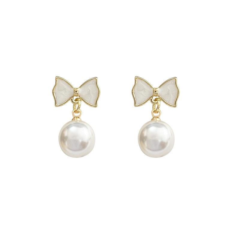 

Pinkdudu романтические белые серьги-капли с искусственным жемчугом, милые элегантные очаровательные креативные серьги для женщин, ювелирные изделия PD1256 белый