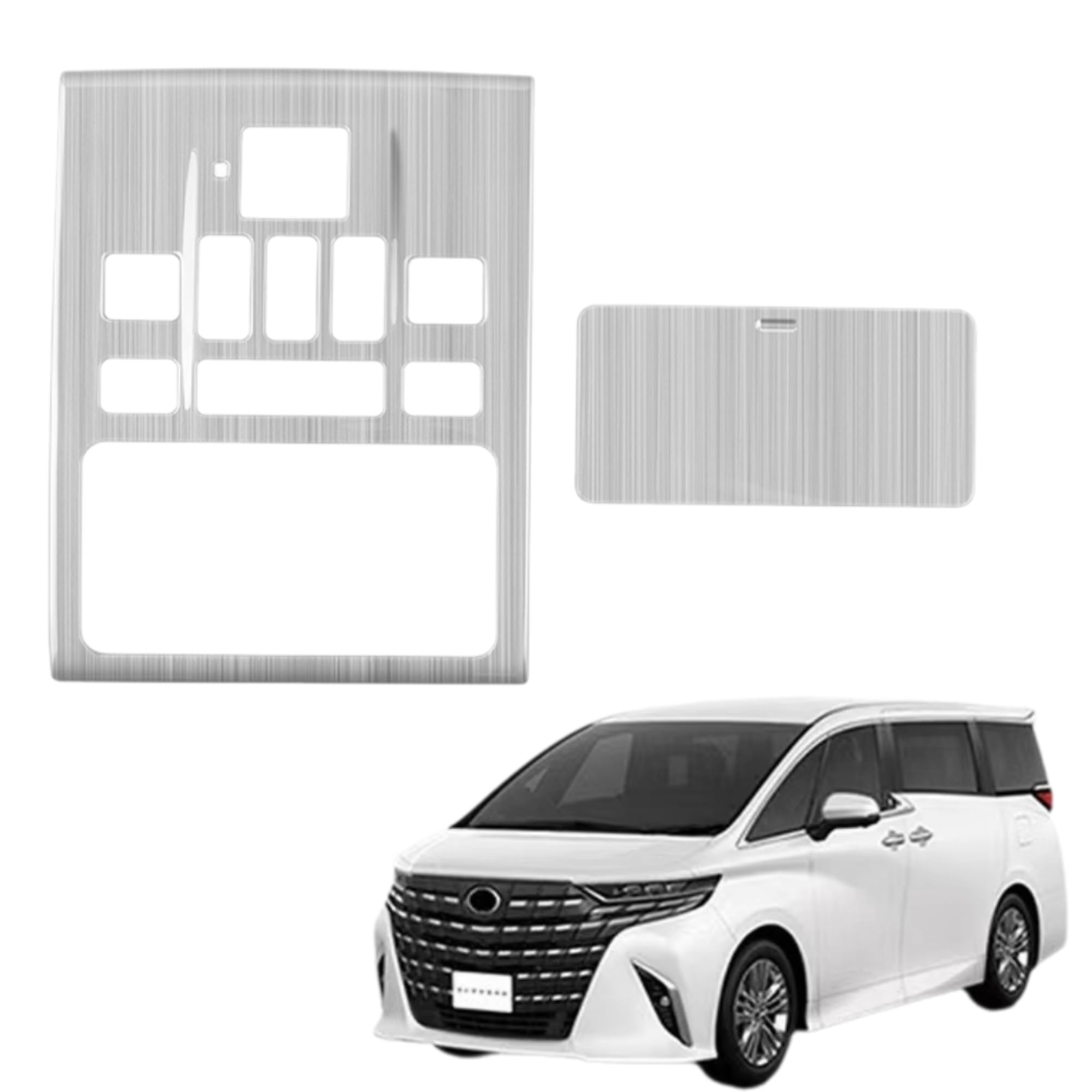 

EopTatoo Совместим с Alphard Vellfire 40 Серии Эксклюзивная Накладка на Панель Переключателя Салонного Освещения Передняя Room lamp switch panel cover серебряный