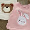 Korean 2024 Cute Cartoon Plush Baby Vest: Winter Warm, Unisex