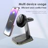 3 In 1 Wireless Charger Stand Pad LED Light 15W Fast Charging Station Dock for Macsafe iPhone 15 14 13 12 Pro Max IWatch 9 8 7 6