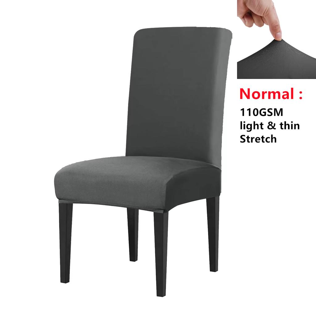Elastic Solid Color Adjustable Chair Cover Spandex Stretch Slipcovers Chair Seat Covers Kitchen Dining Room Wedding Banquet Home