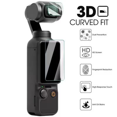 Película de Vidro Temperado para Protetor de Tela DJI OSMO Pocket 3 Película Anti-Riscos para Lente Capa Protetora para Acessórios DJI Pocket 3