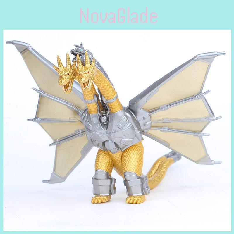 Stunning 8" Godzilla Monster Mecha King Ghidorah 3 Head Dragon Figure Toy Gift Collectible