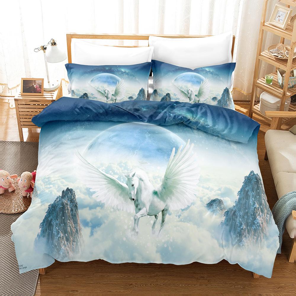 3D Digital, Planet, Space, Earth, Bedding Four-Piece Three-Piece Set Of Sheets