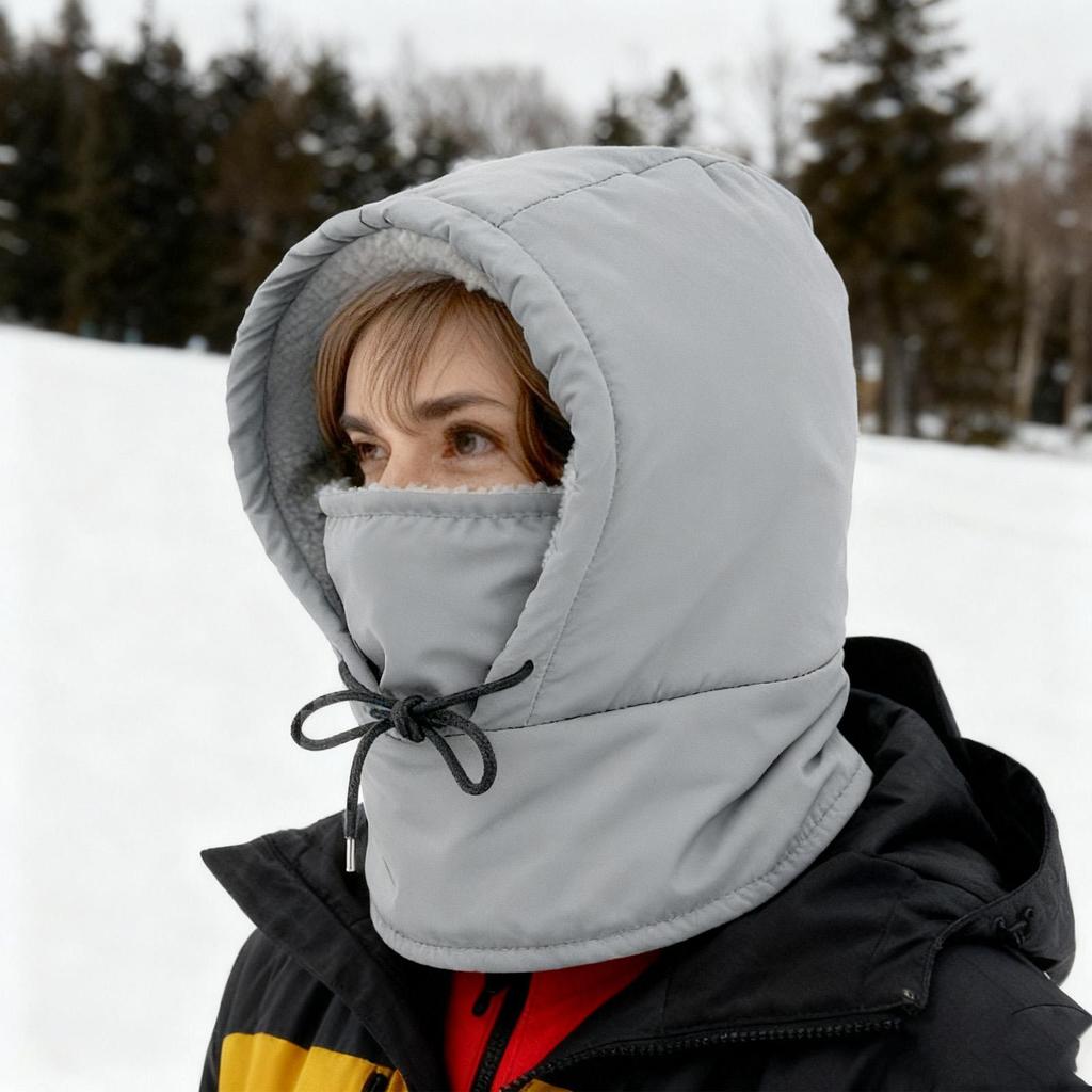 Winter Face Cover Waterproof Neck Warmer Winter Adjustable Skiing Hooded Hat For Runners Cyclists Women Motorcycle Cycling