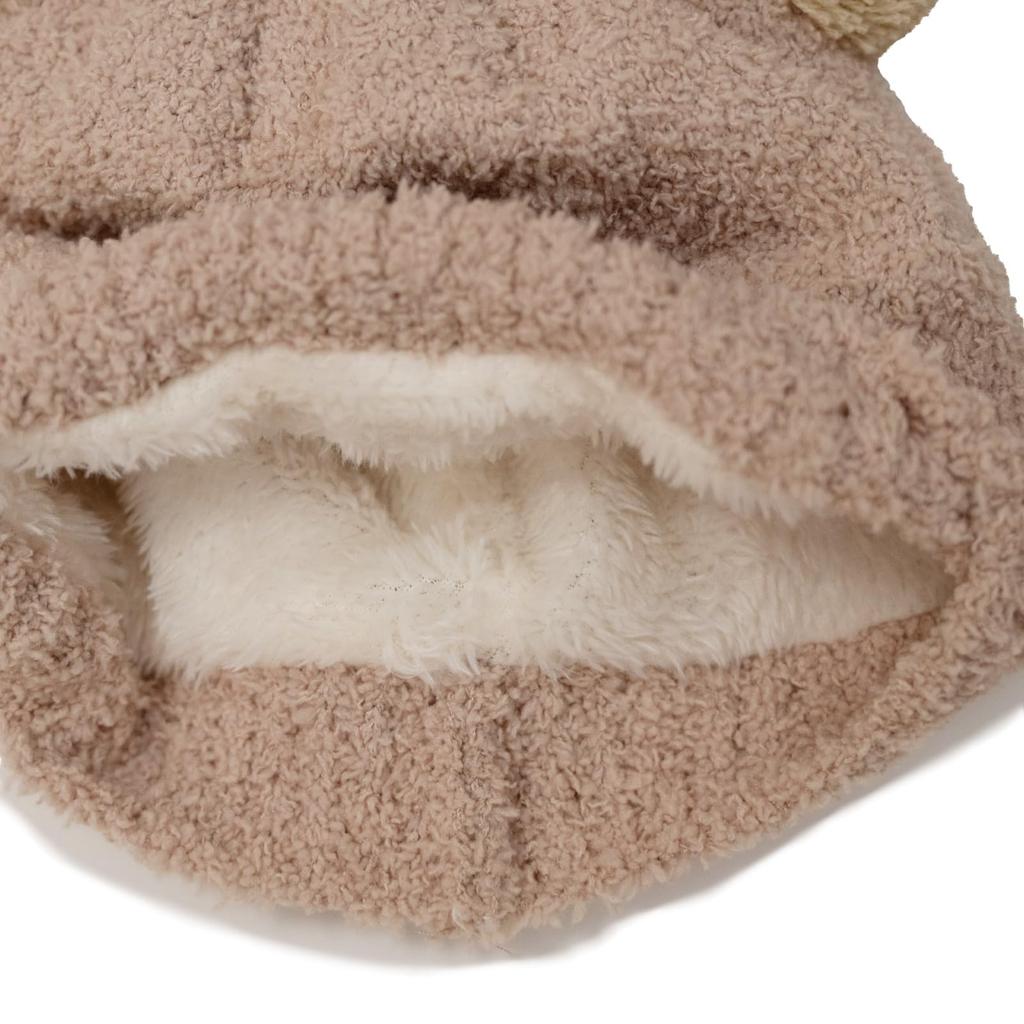 Happy Baby Knit Rabbit and Bear Size Ages Months 6 Bear Beans! Hat, Design, 46-48cm, 3-12 (JP, Age, Months, Beige)